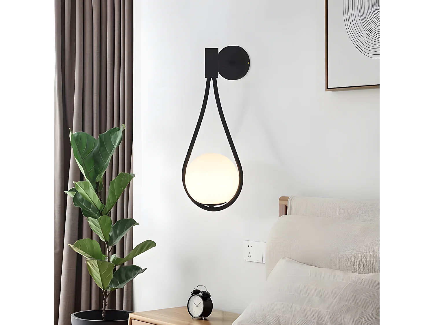 Lampada Da Parete Toolight G093-1W Black White