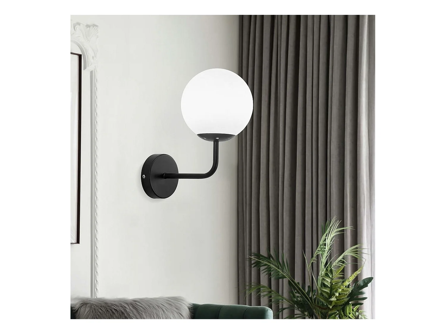 Applique Murale Toolight G095-1W Black White