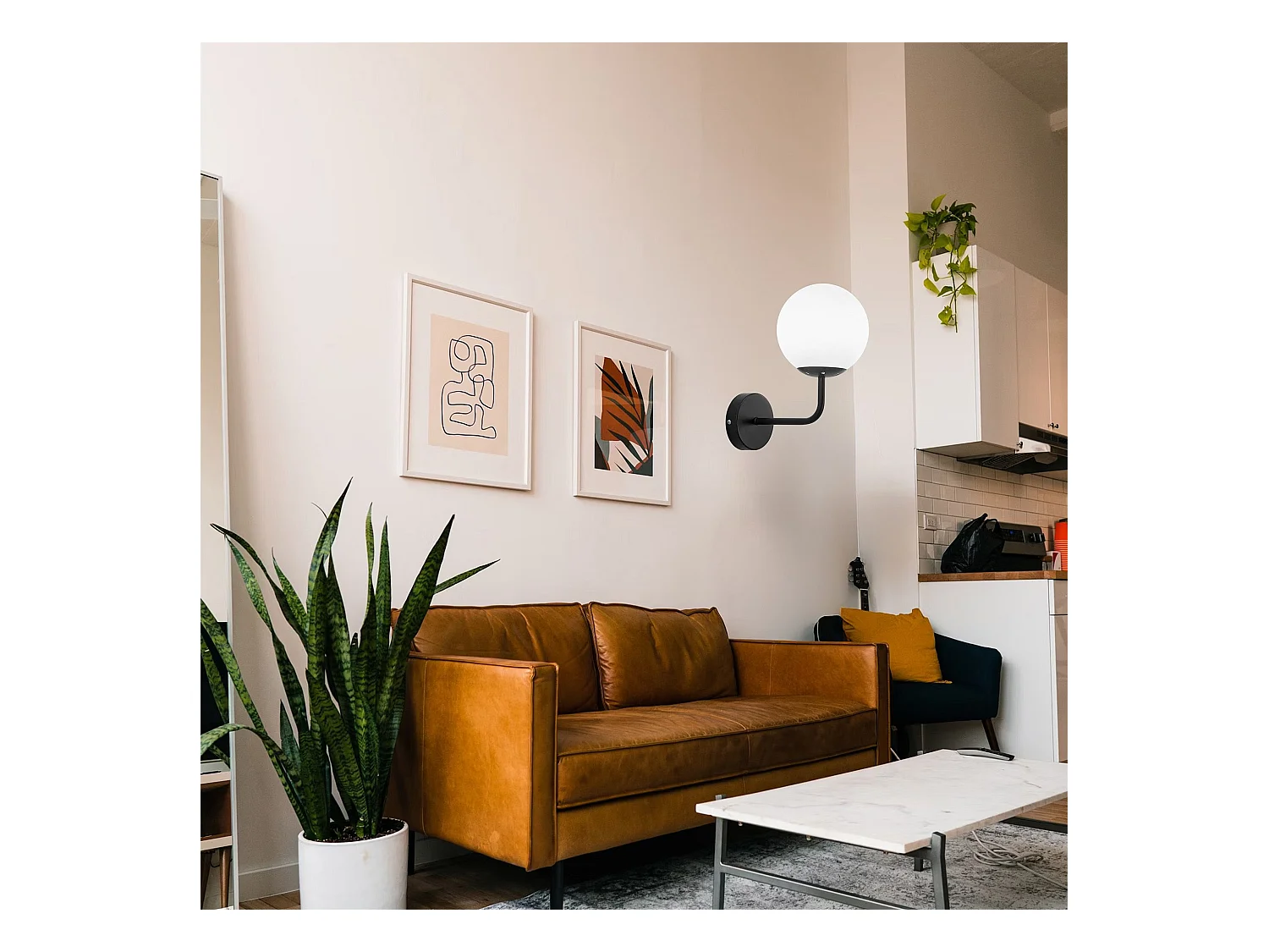 Applique Murale Toolight G095-1W Black White