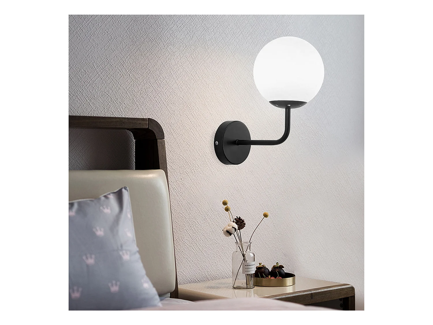 Applique Murale Toolight G095-1W Black White