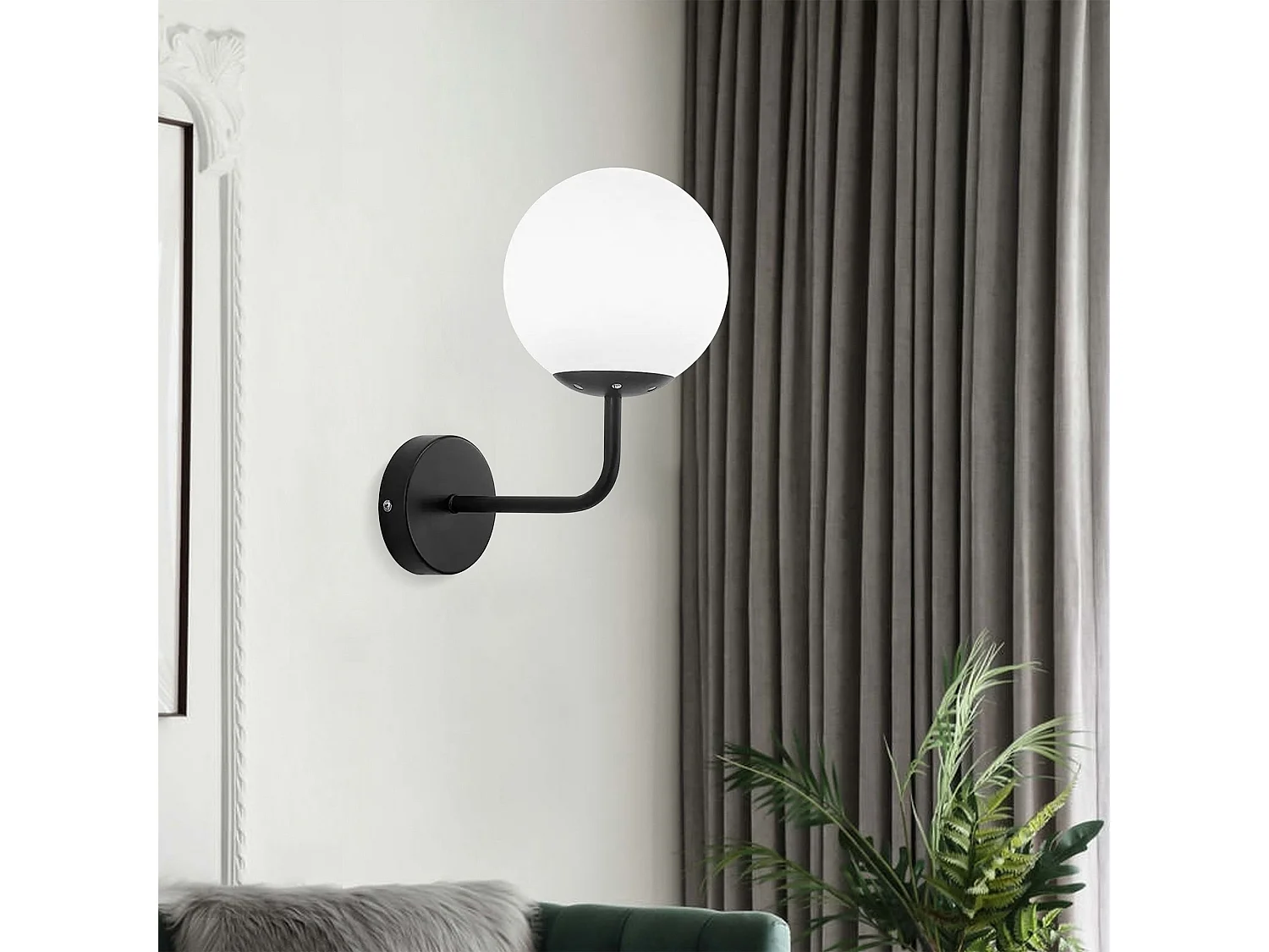 Applique Murale Toolight G095-1W Black White