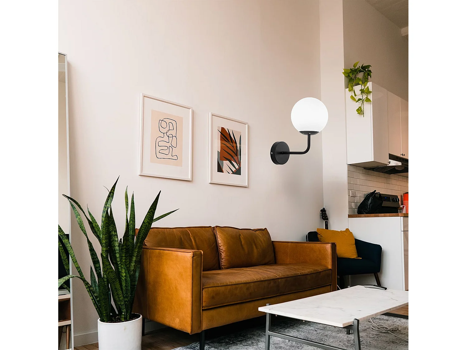 Applique Murale Toolight G095-1W Black White