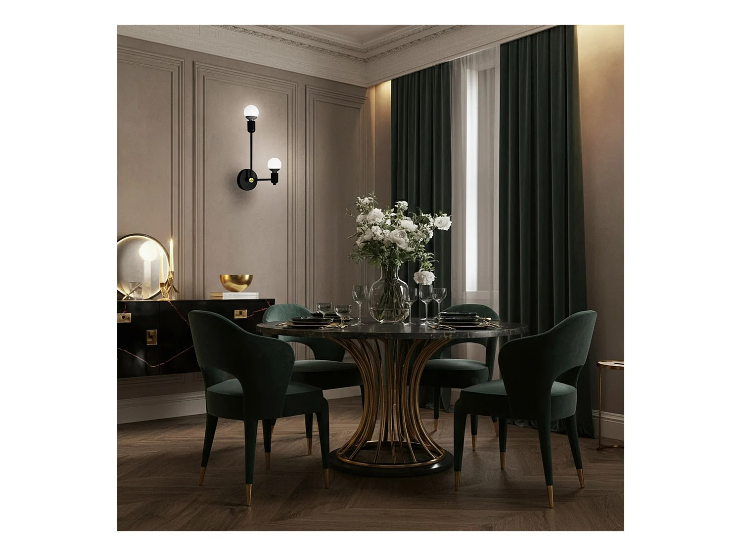 Applique Murale Toolight App1707-2W Black