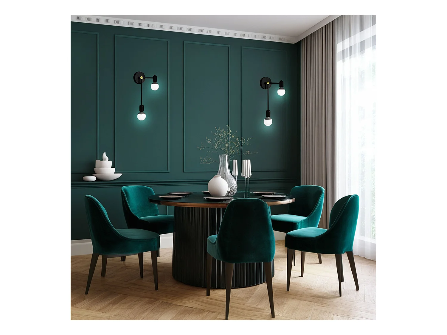 Applique Murale Toolight App1707-2W Black