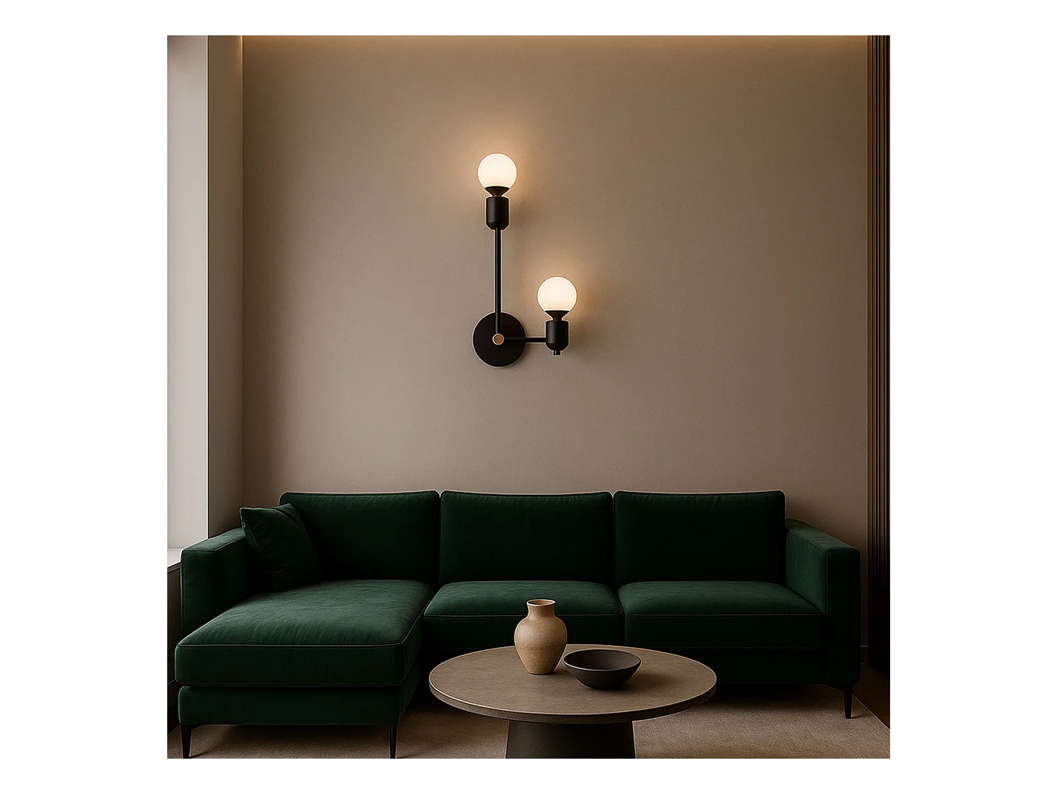 Applique Murale Toolight App1707-2W Black