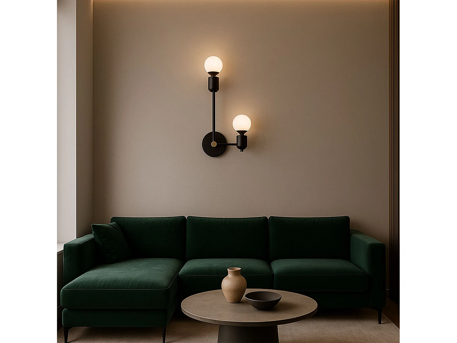 Applique Murale Toolight App1707-2W Black