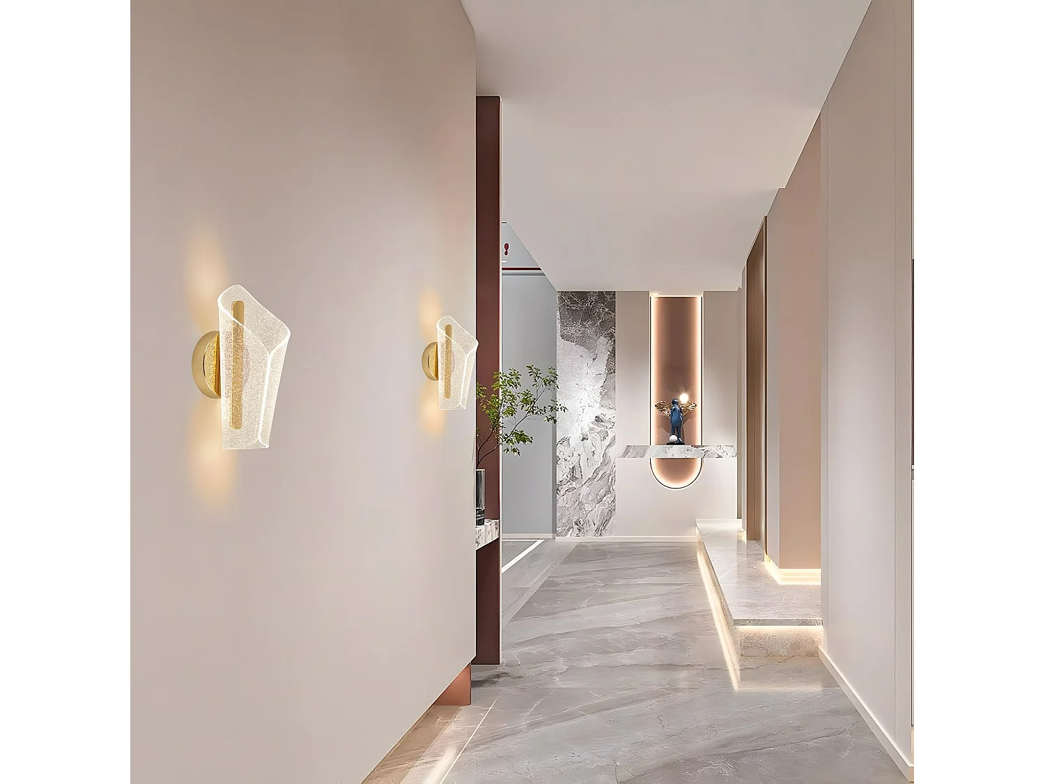 Lampada Da Parete Led Toolight G030-W Gold