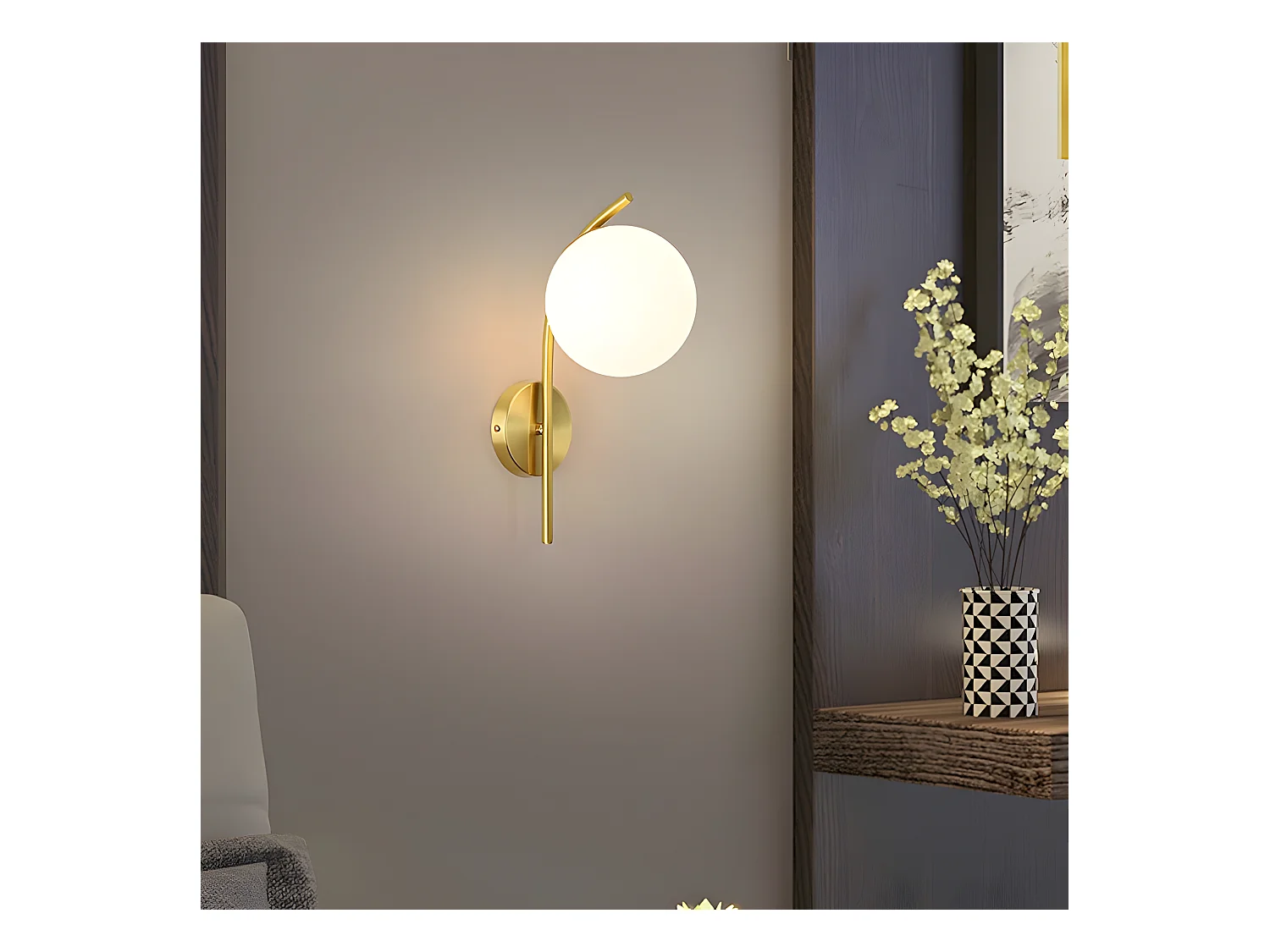 Applique Murale Toolight G104-1W Gold White