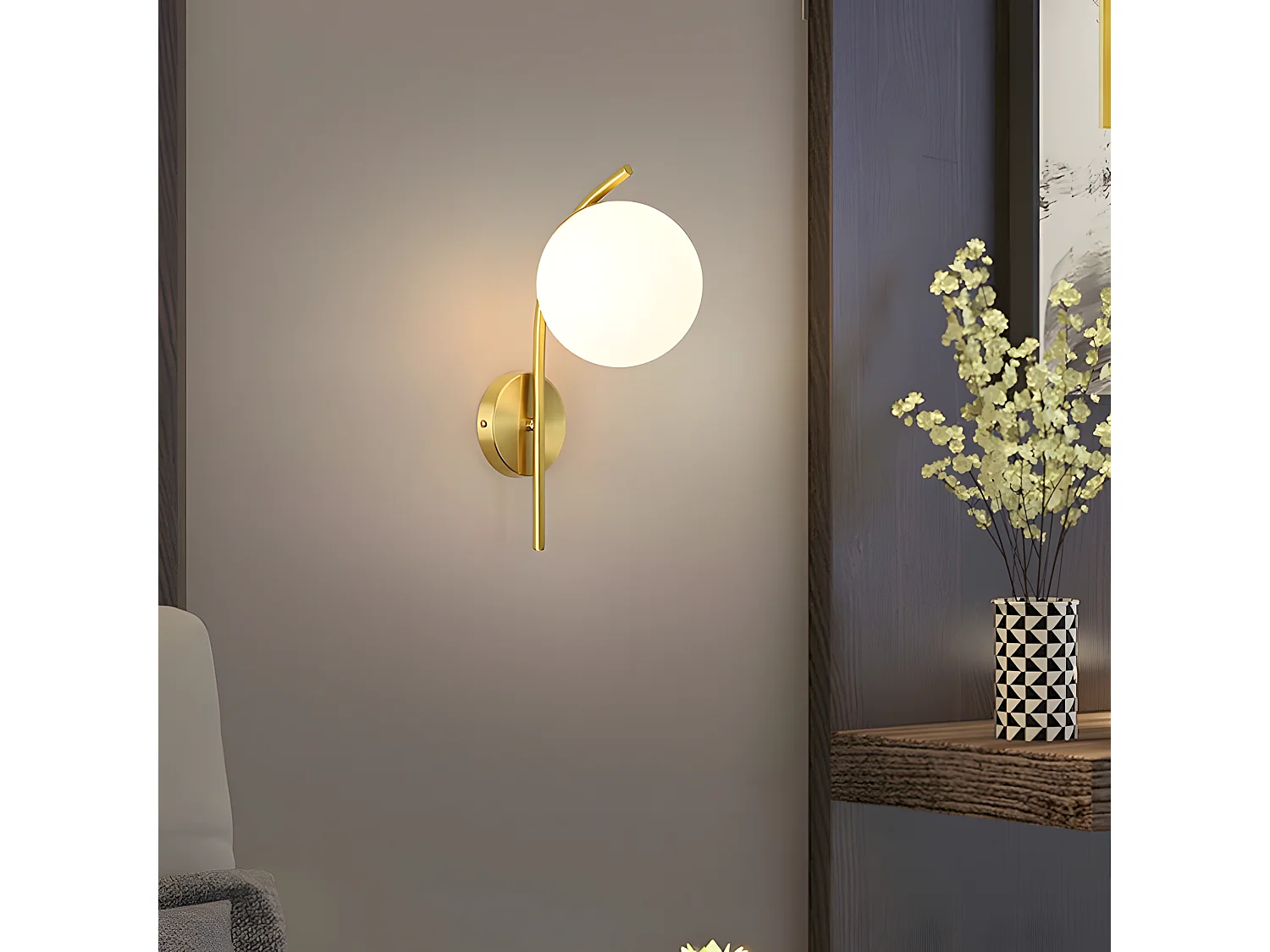 Applique Murale Toolight G104-1W Gold White