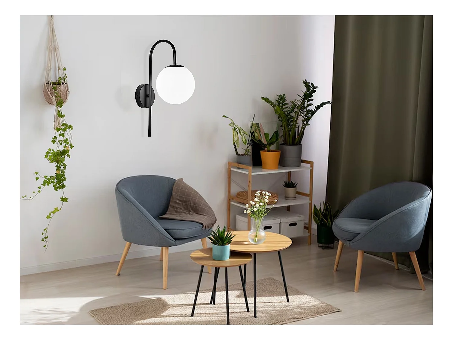 Applique Murale Toolight G090-1W Black White