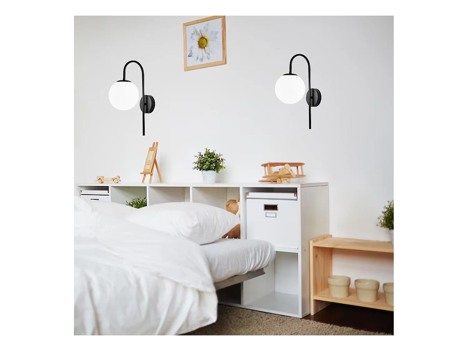 Applique Murale Toolight G090-1W Black White