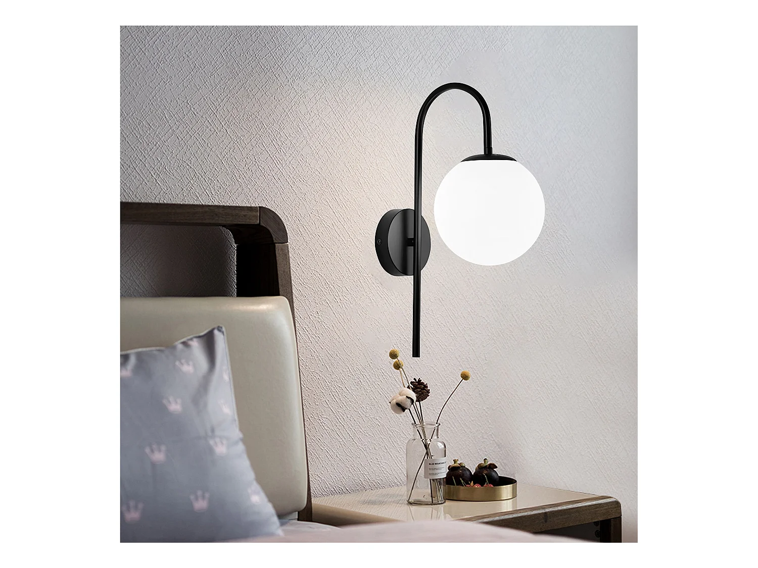 Applique Murale Toolight G090-1W Black White