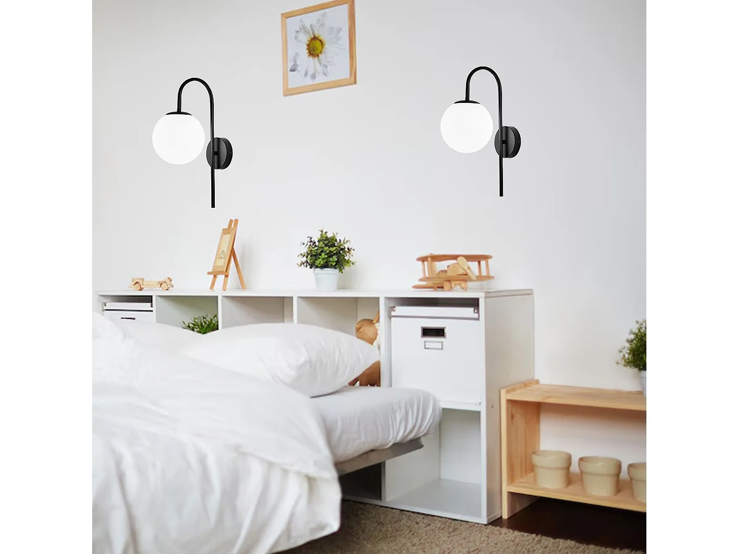 Applique Murale Toolight G090-1W Black White