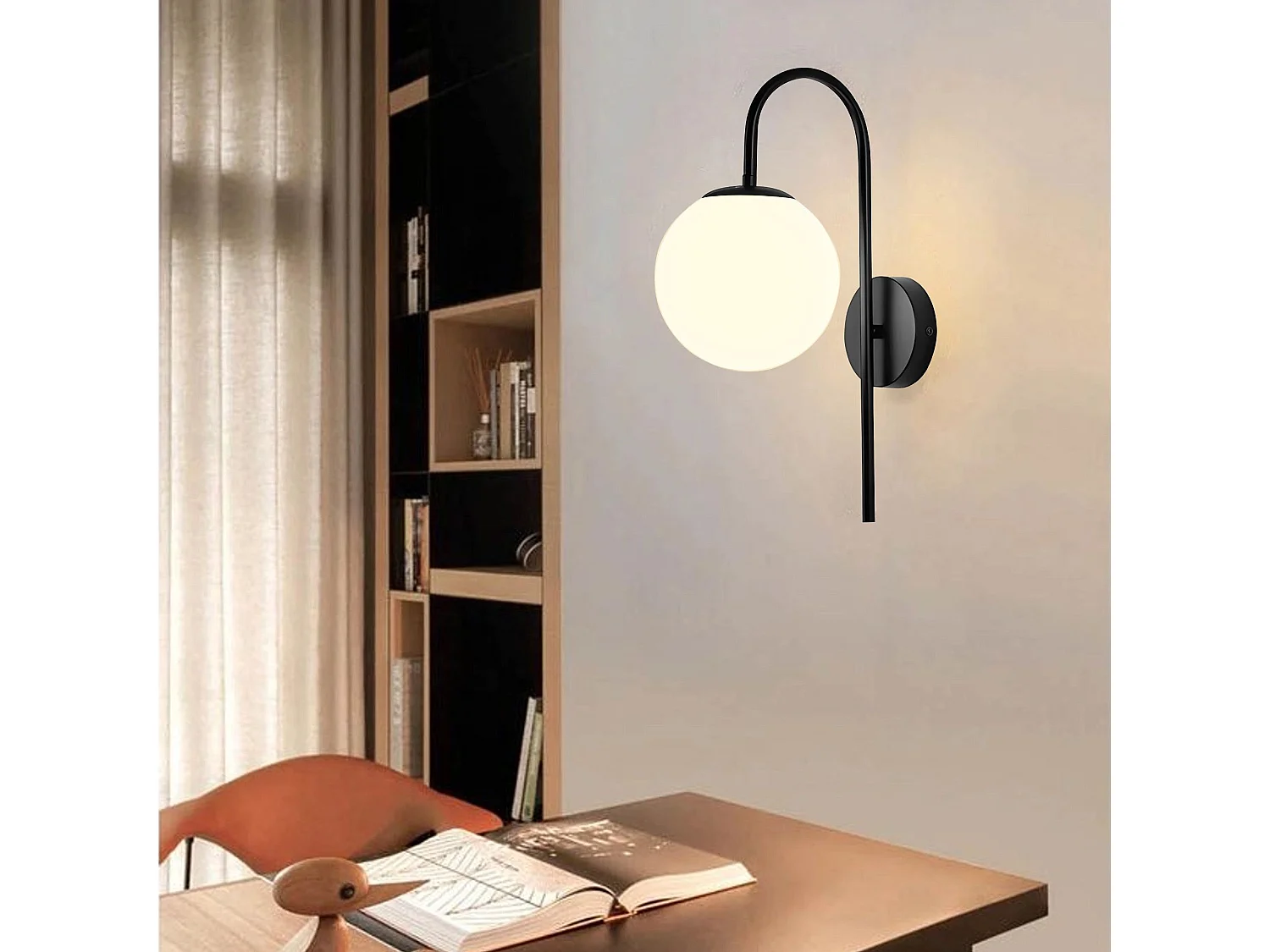 Applique Murale Toolight G090-1W Black White