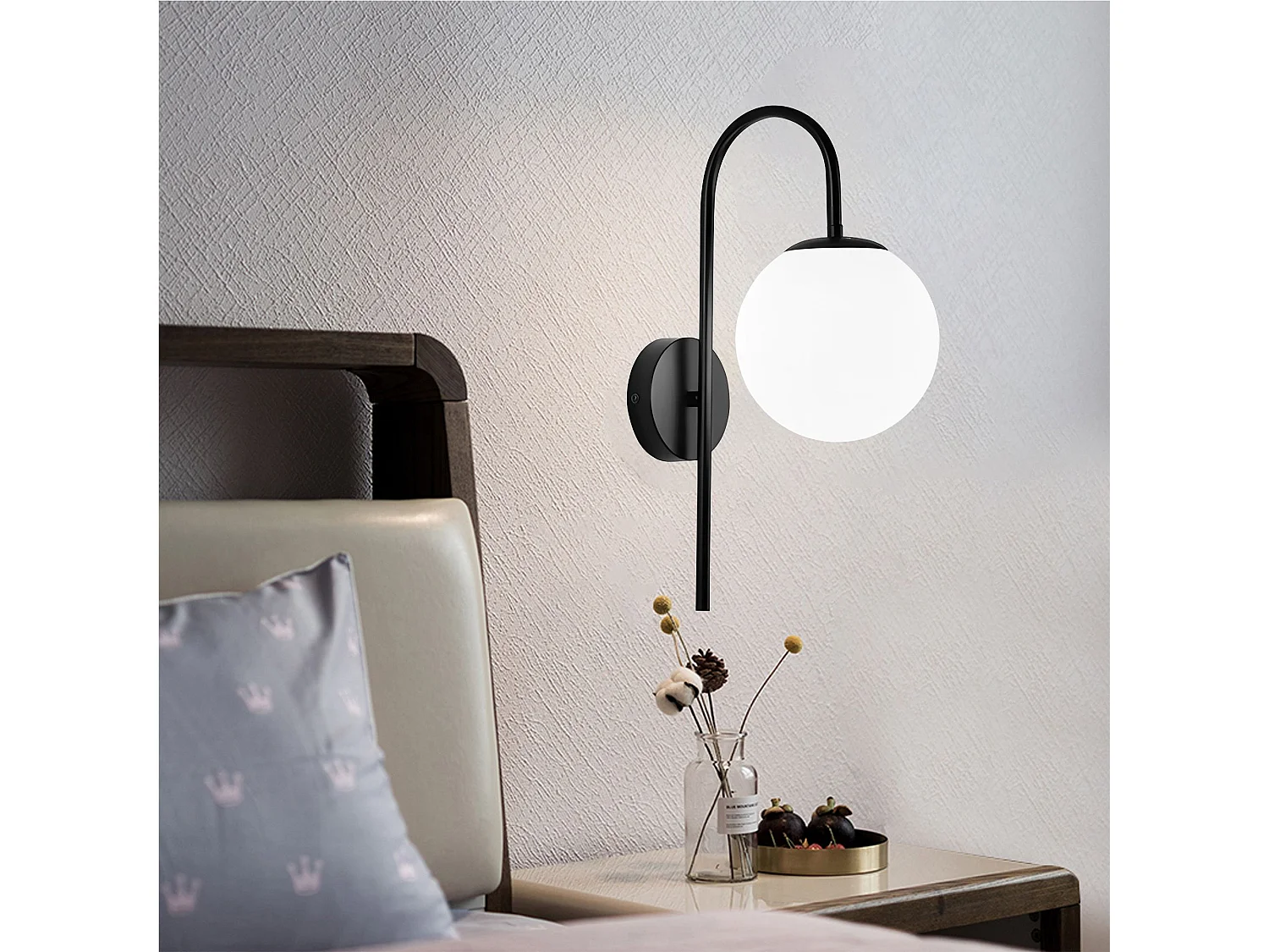 Applique Murale Toolight G090-1W Black White