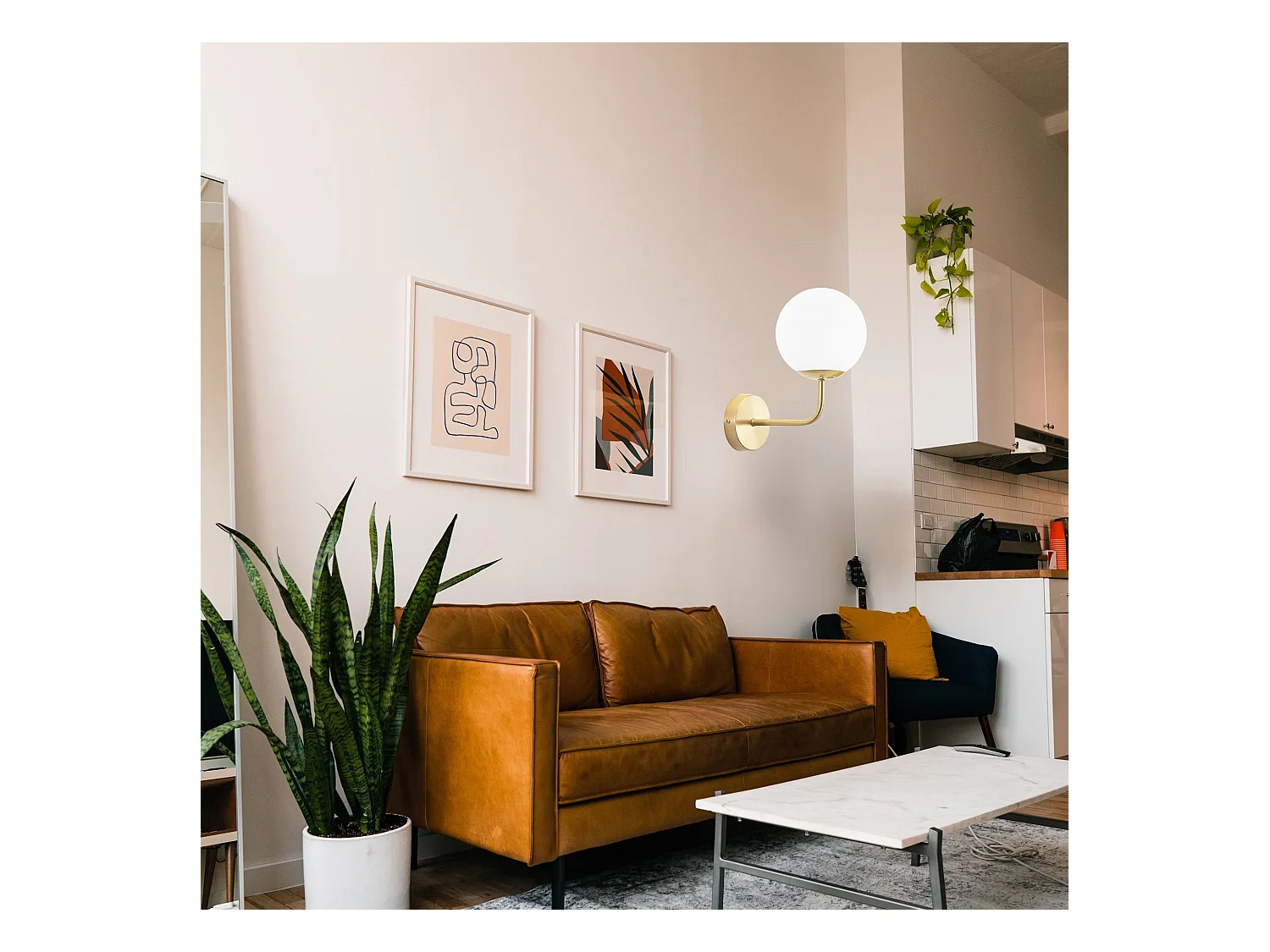 Lámpara De Pared Toolight G096-1W Gold White