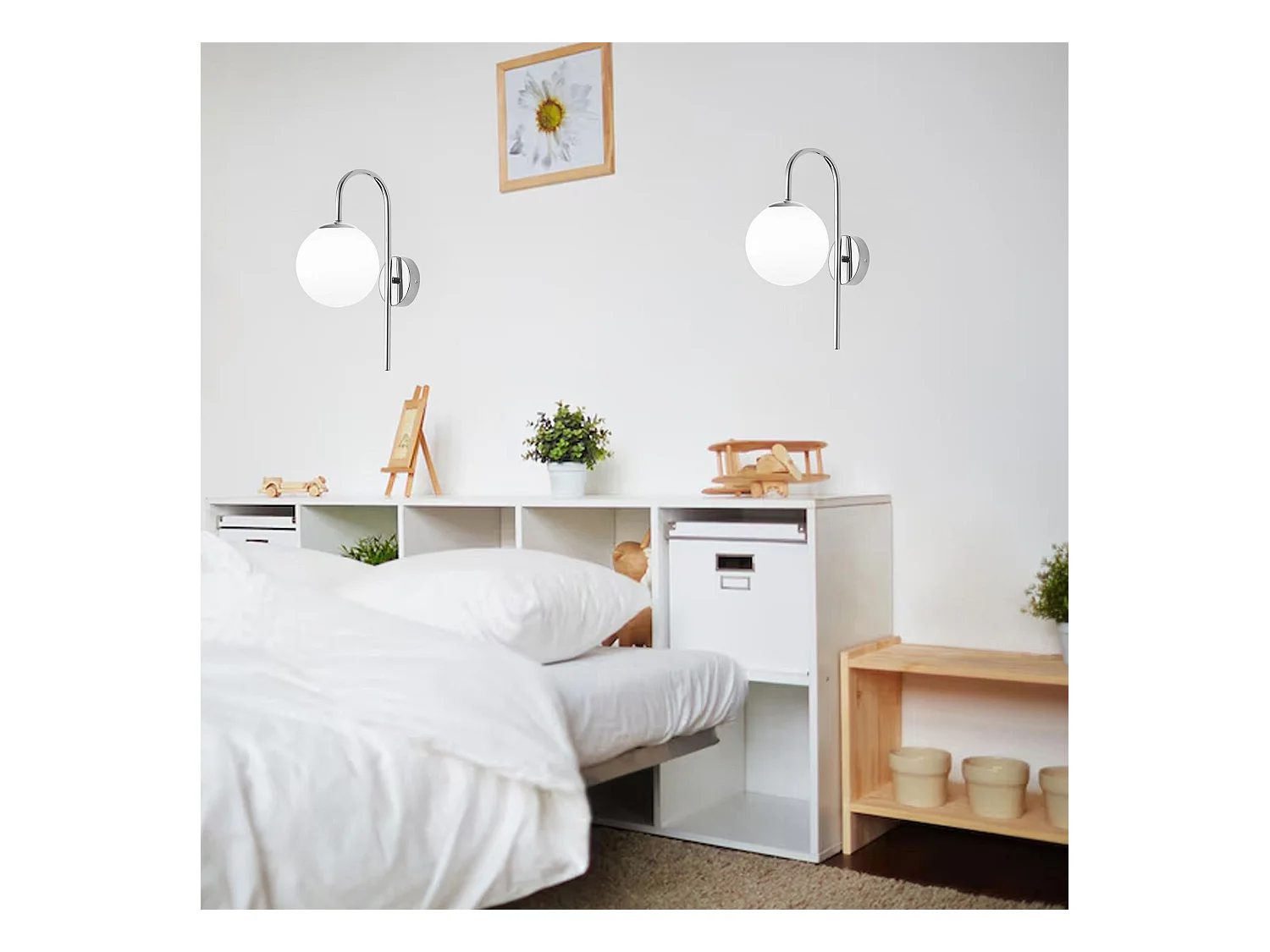 Lâmpada De Parede Toolight G092-1W Chrome White