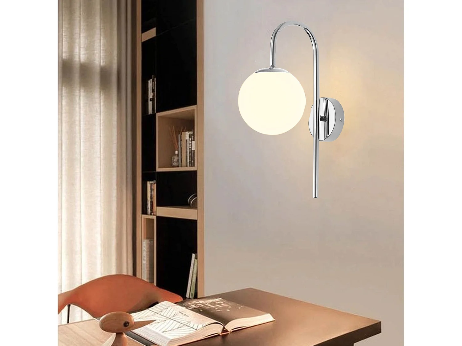Applique Murale Toolight G092-1W Chrome White