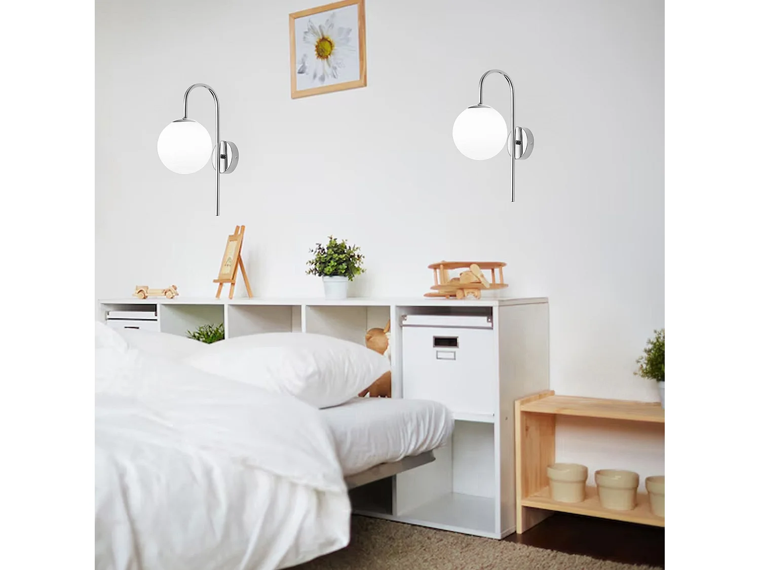 Applique Murale Toolight G092-1W Chrome White