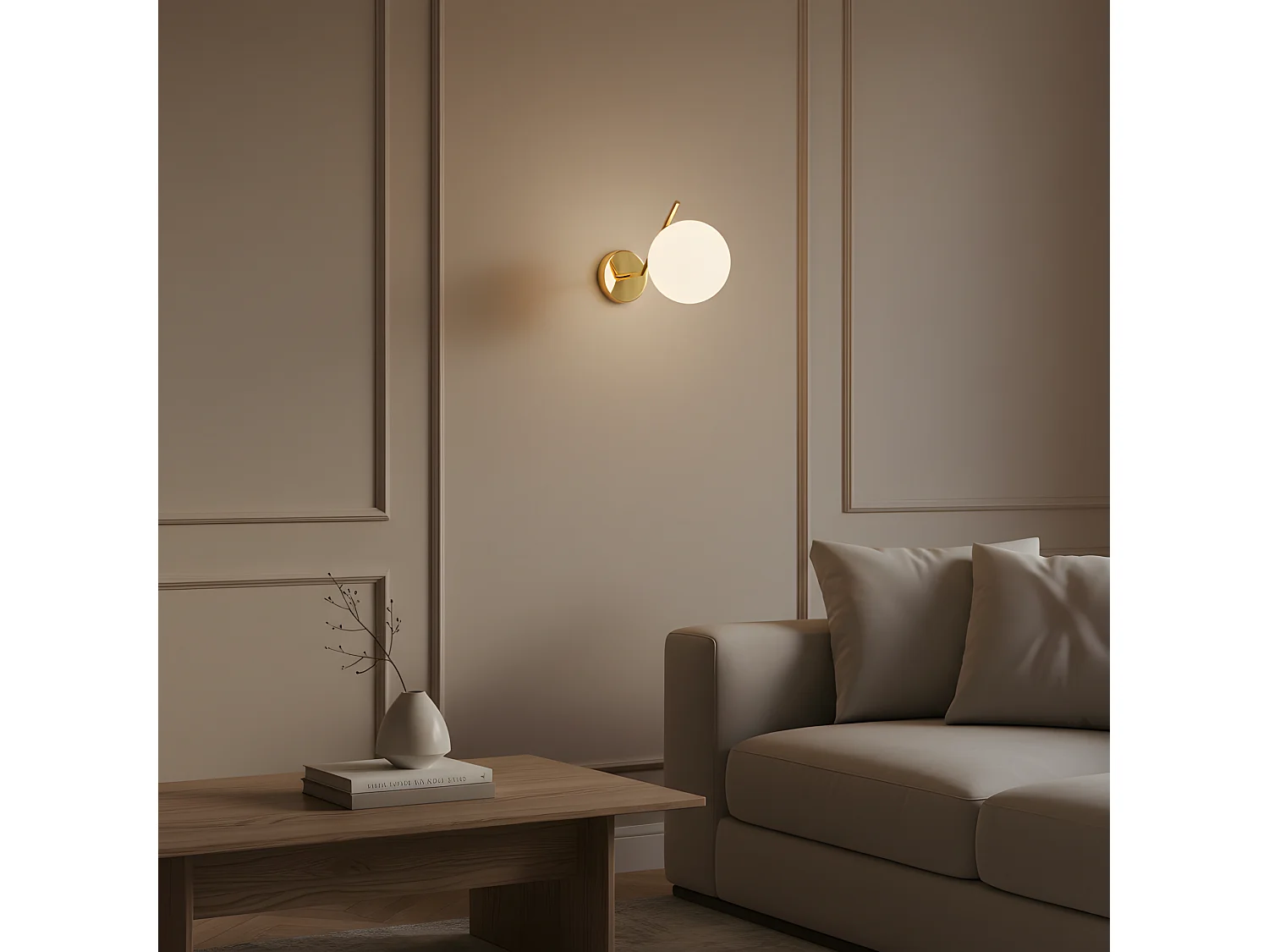 Applique Murale Toolight G100-1W Gold White