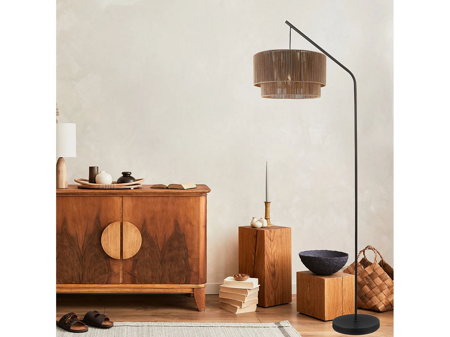 Lampe Autoportante Toolight App1839-1F Black Brown