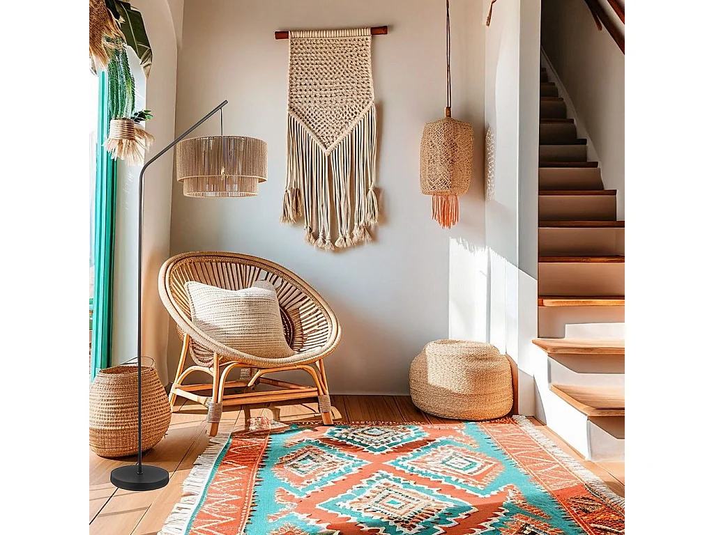 Lampe Autoportante Toolight App1839-1F Black Brown