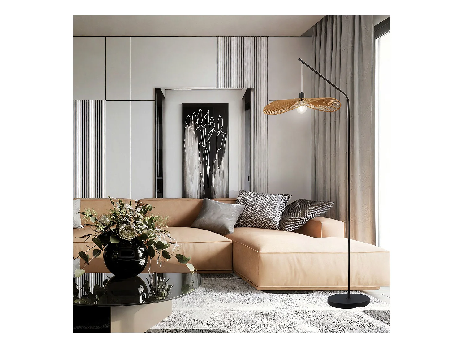 Staande Lamp Toolight App1829-1F Brown