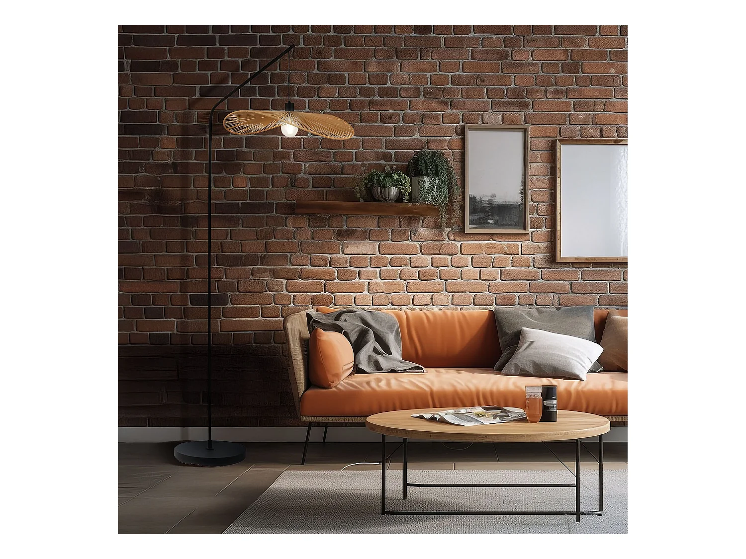 Staande Lamp Toolight App1829-1F Brown