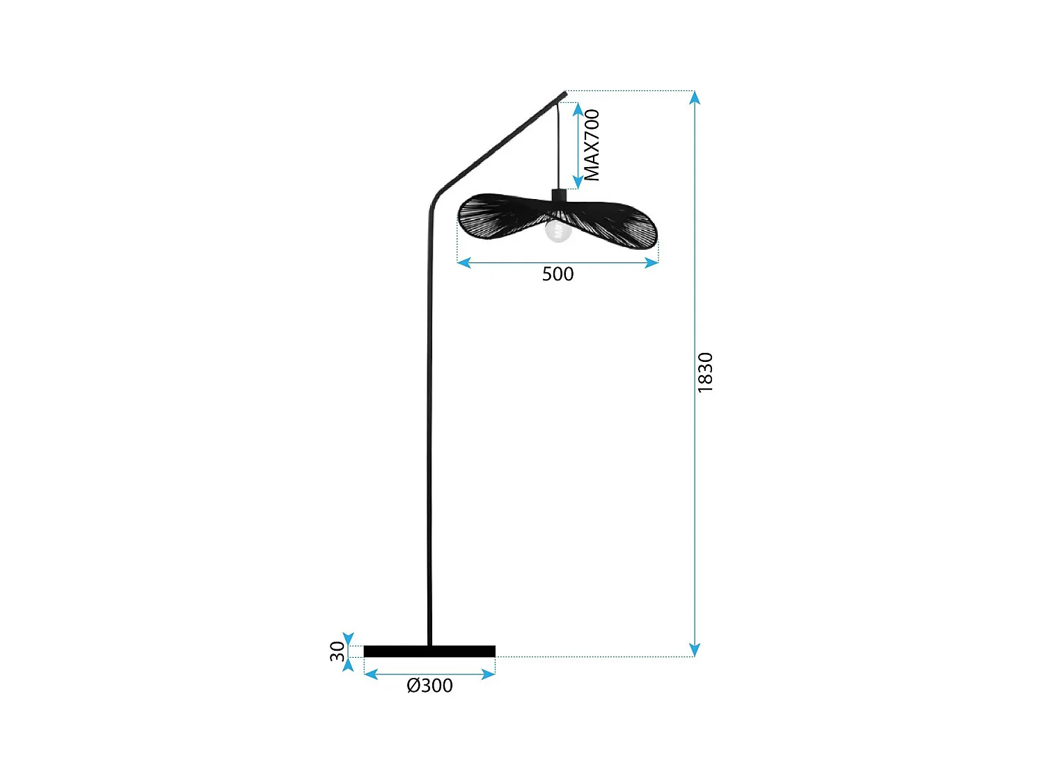 Staande Lamp Toolight App1829-1F Brown