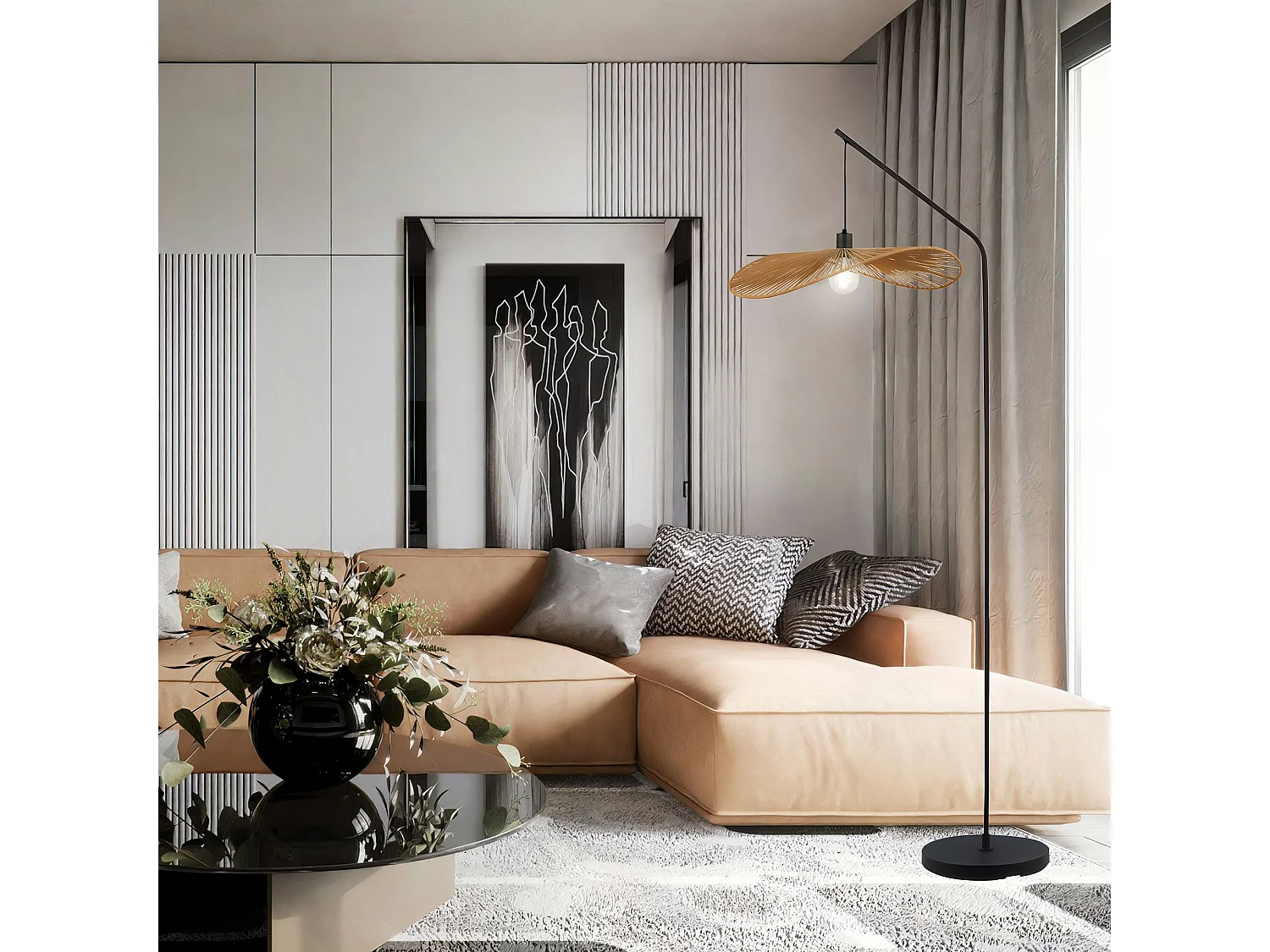 Lampe Autoportante Toolight App1829-1F Brown