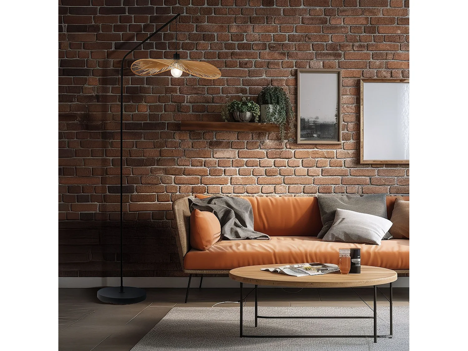 Lampe Autoportante Toolight App1829-1F Brown