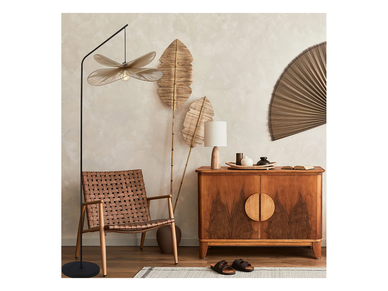 Staande Lamp Toolight App1830-1F Black Brown