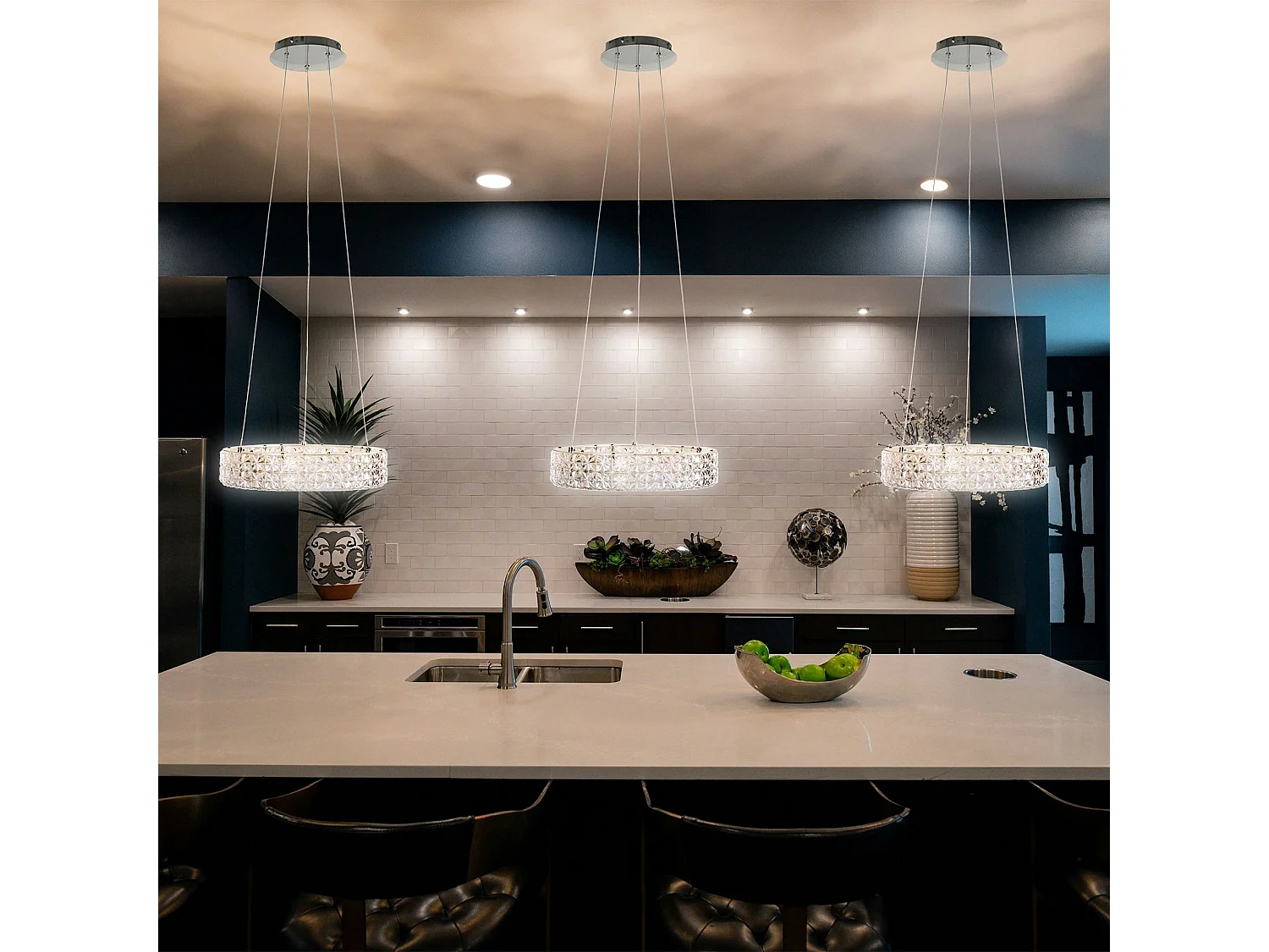 Lampe Suspendue Led Toolight Ms003-Cp Chrome