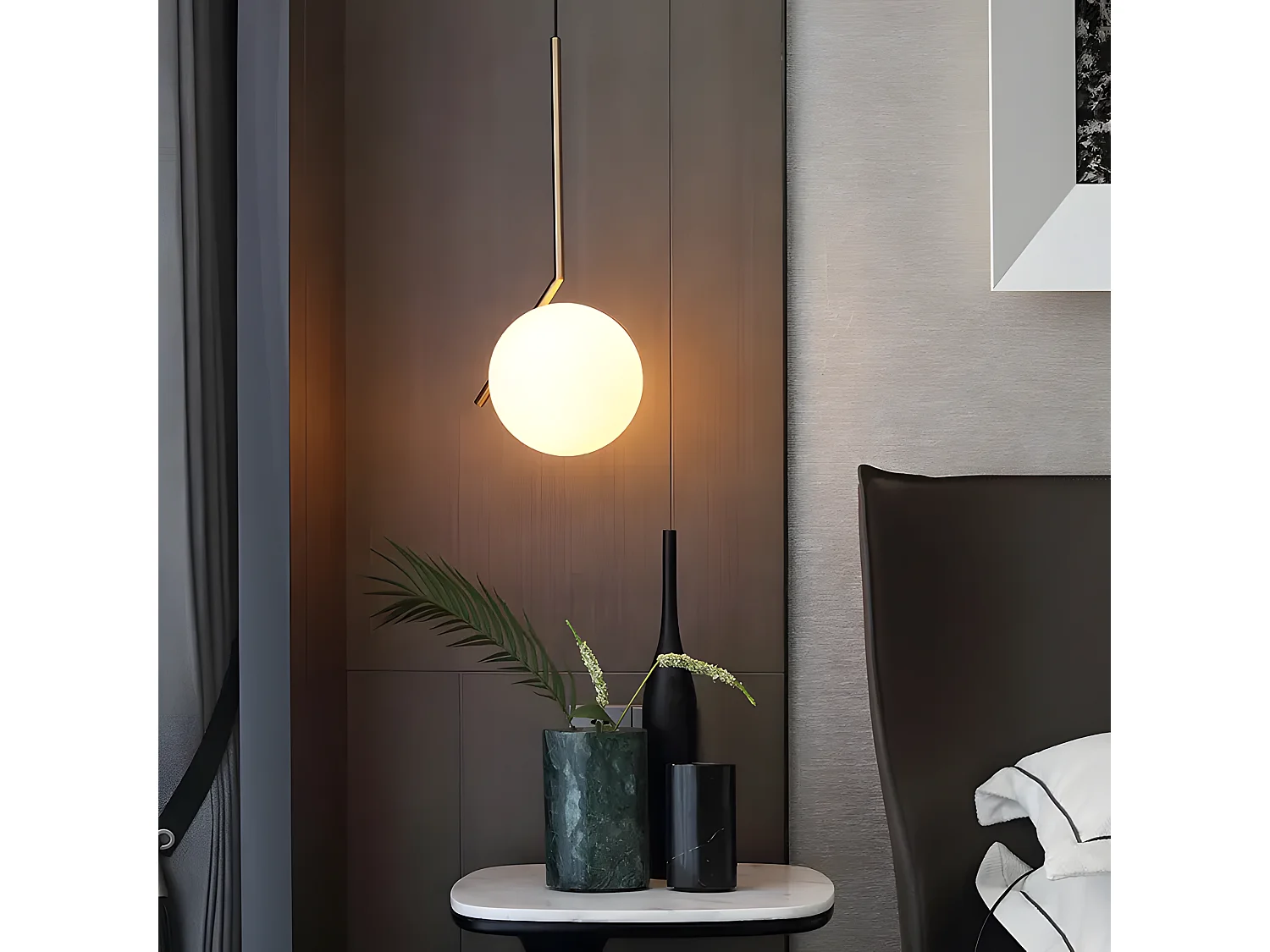 Lampe Suspendue Toolight G106-1W Gold White