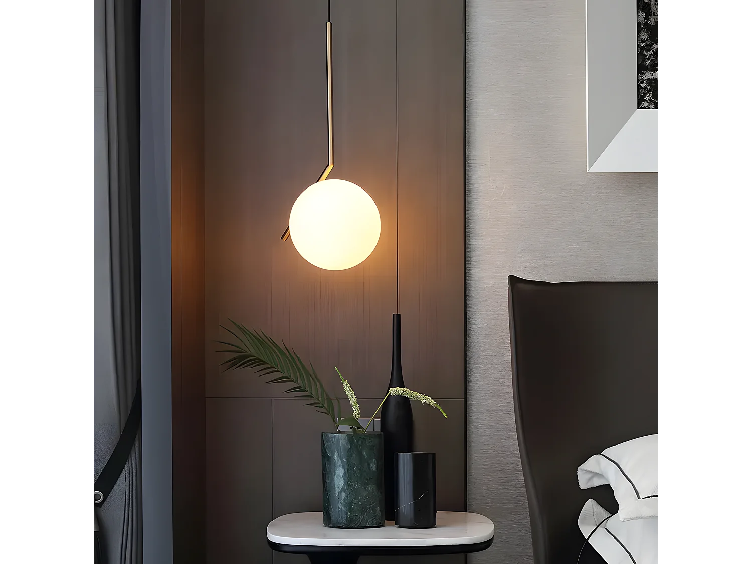 Lampe Suspendue Toolight G106-1W Gold White