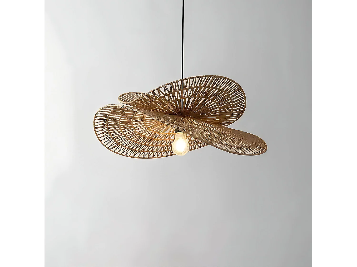 Lampe Suspendue Toolight App1737-1Cp Beige 50Cm