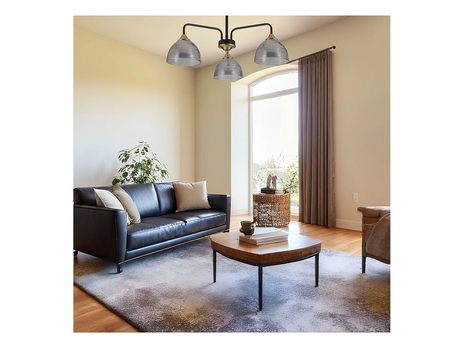 Lampe Suspendue Toolight G084-3C Black Grey