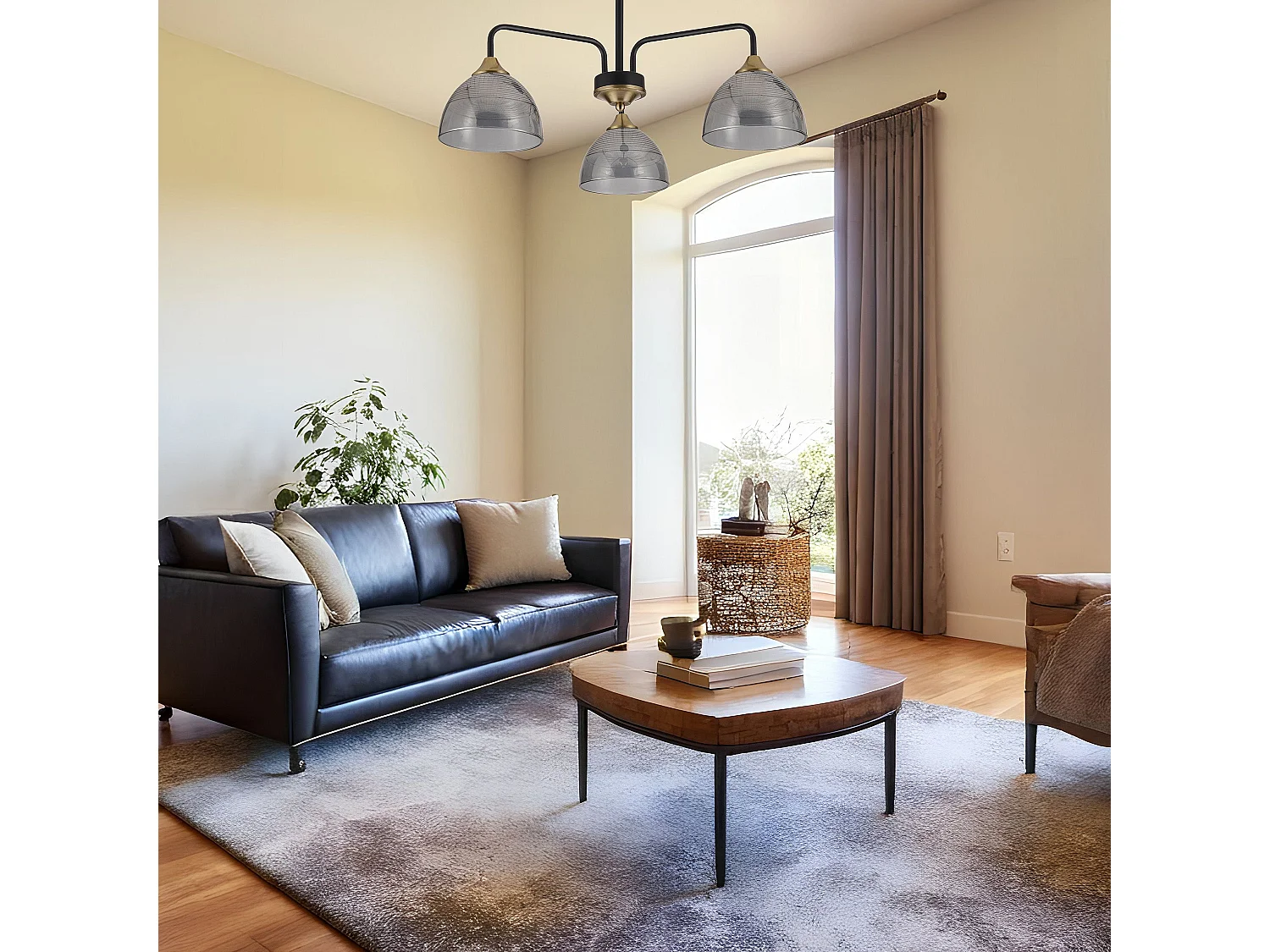 Lampe Suspendue Toolight G084-3C Black Grey