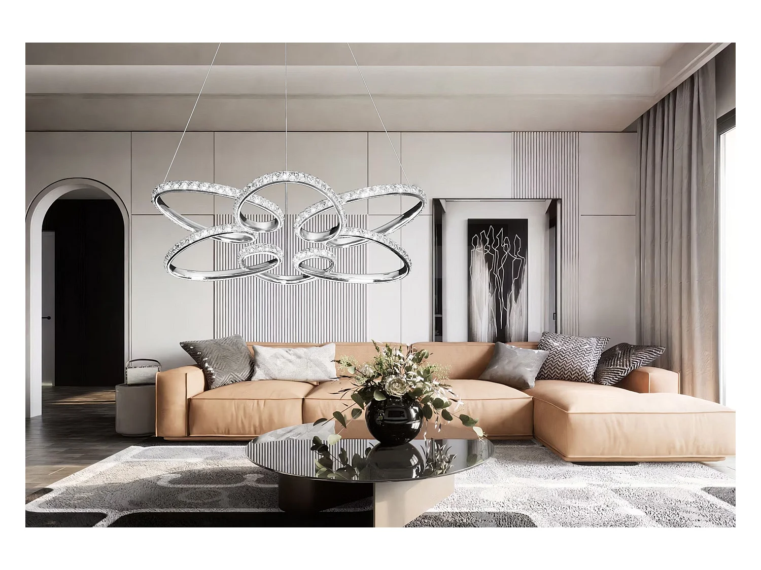 Lampe Suspendue Led Toolight G002-Cp Chrome