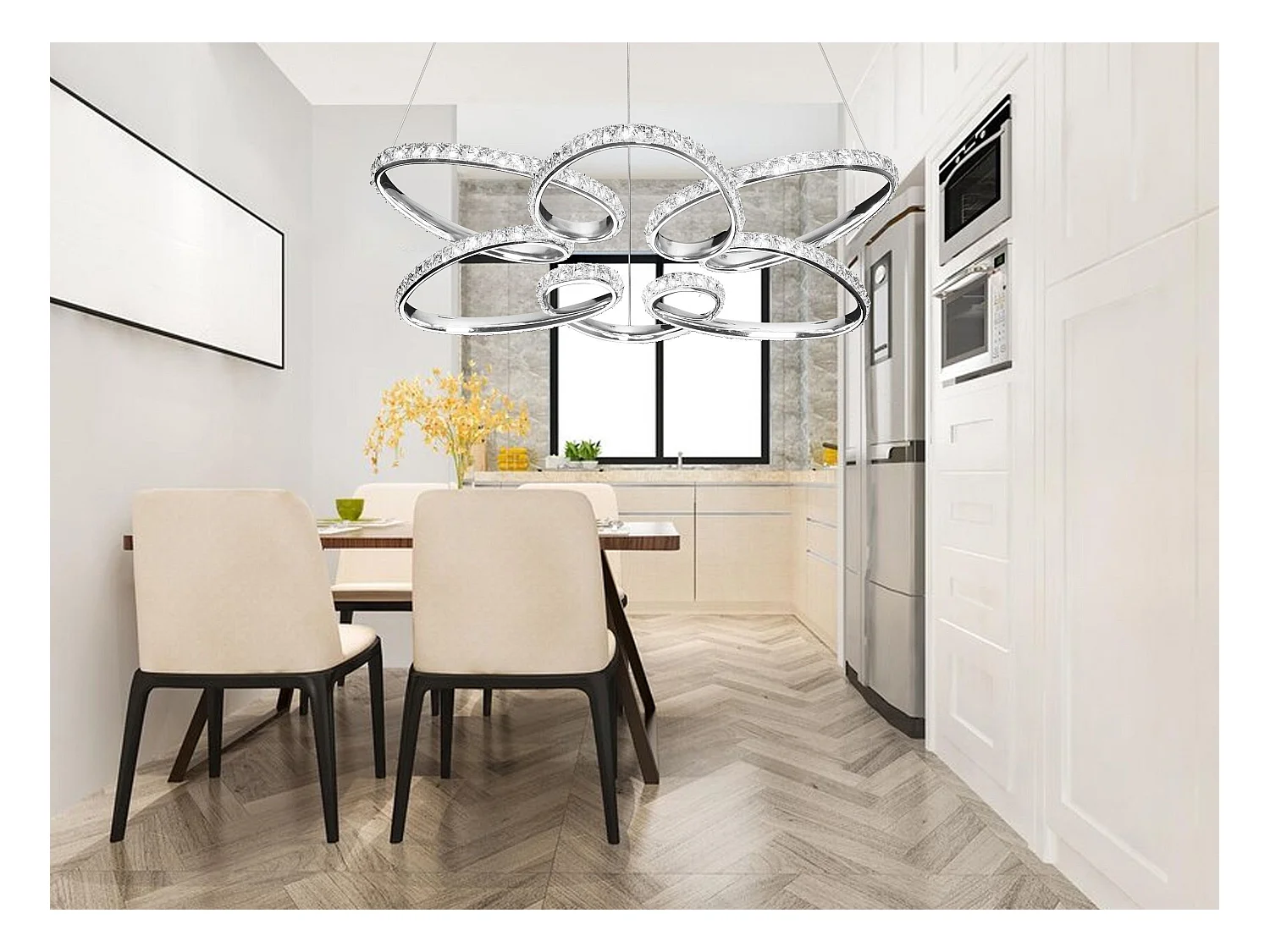 Lampe Suspendue Led Toolight G002-Cp Chrome