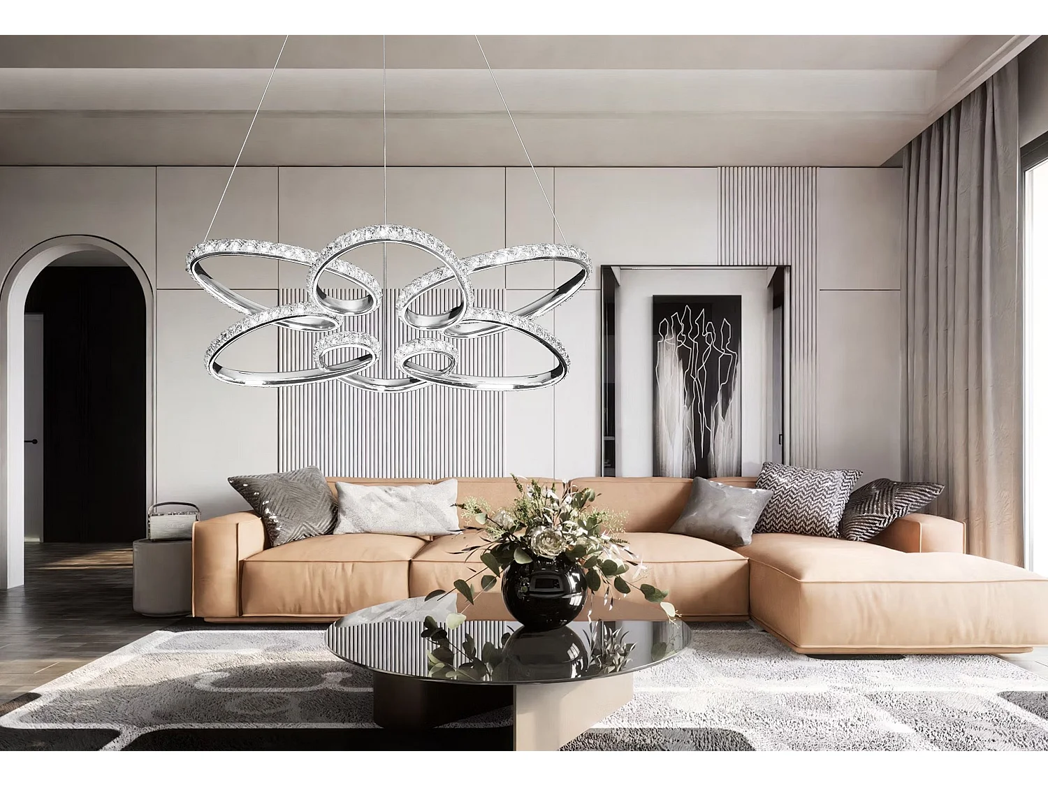 Lampe Suspendue Led Toolight G002-Cp Chrome