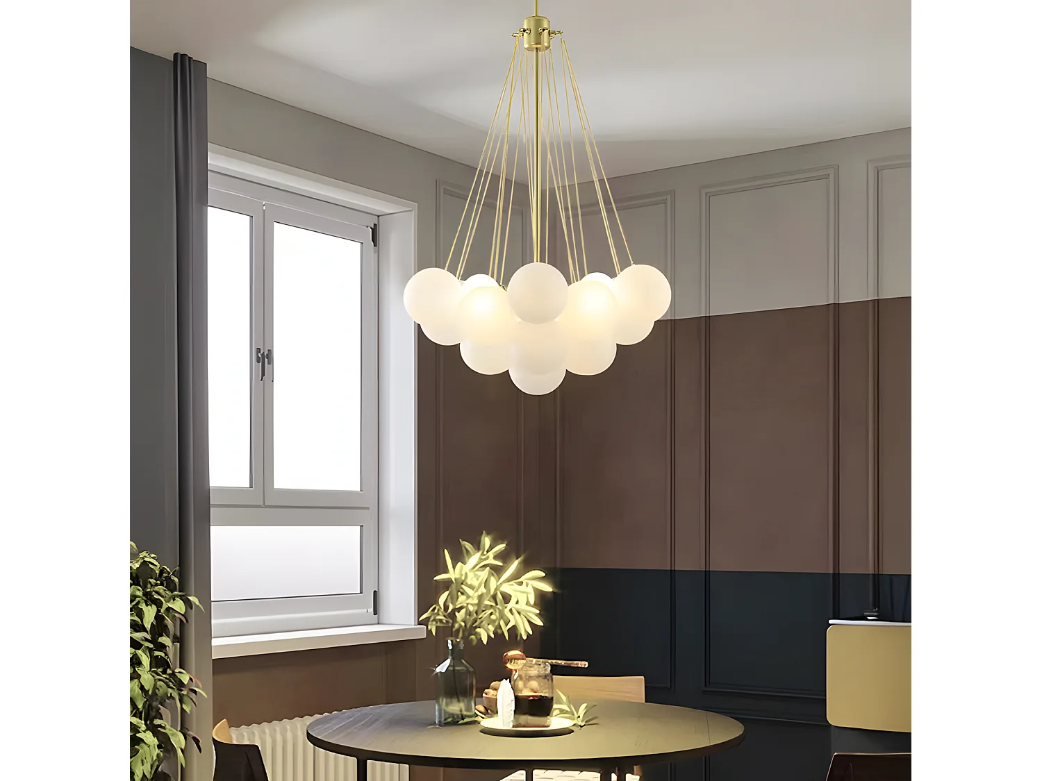 Lampe Suspendue Toolight App1688-12Cp Gold