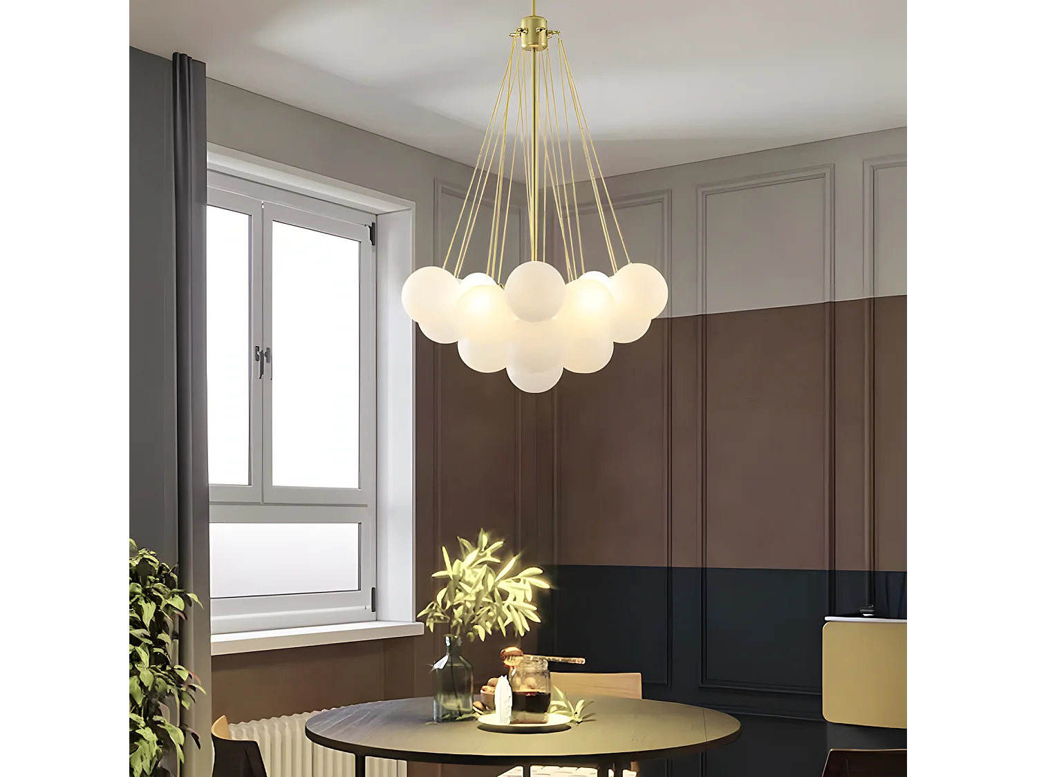 Toolight APP1688-12CP hængelampe guld 93X50X65CM