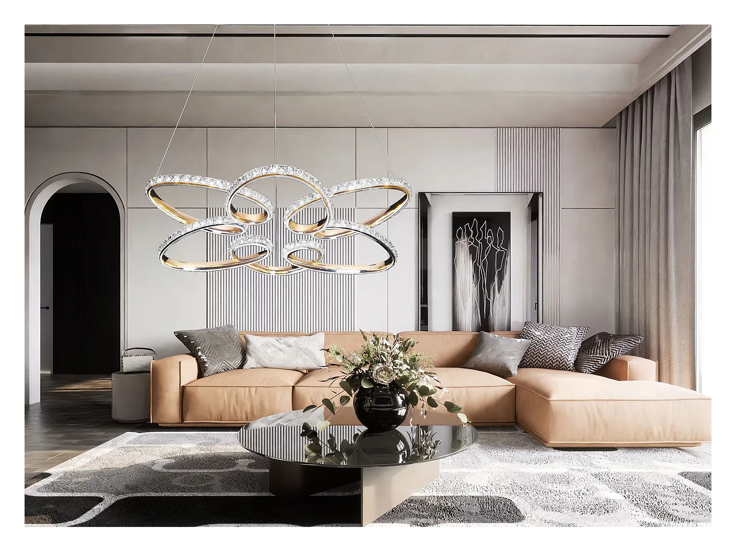 Lampe Suspendue Led Toolight G001-Cp Gold