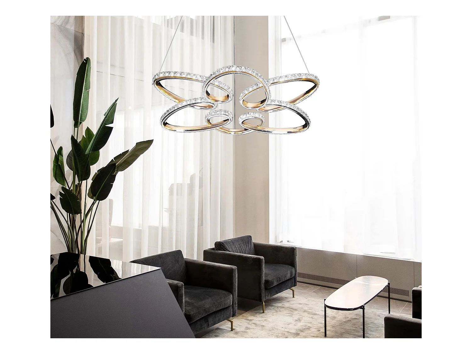 Lampe Suspendue Led Toolight G001-Cp Gold