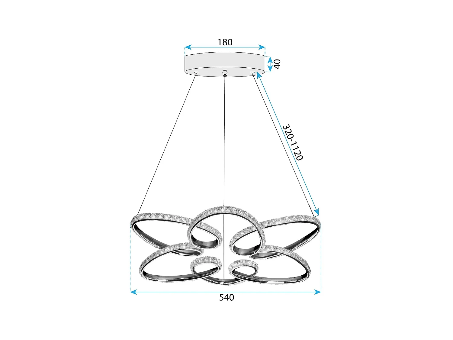 Lampe Suspendue Led Toolight G001-Cp Gold