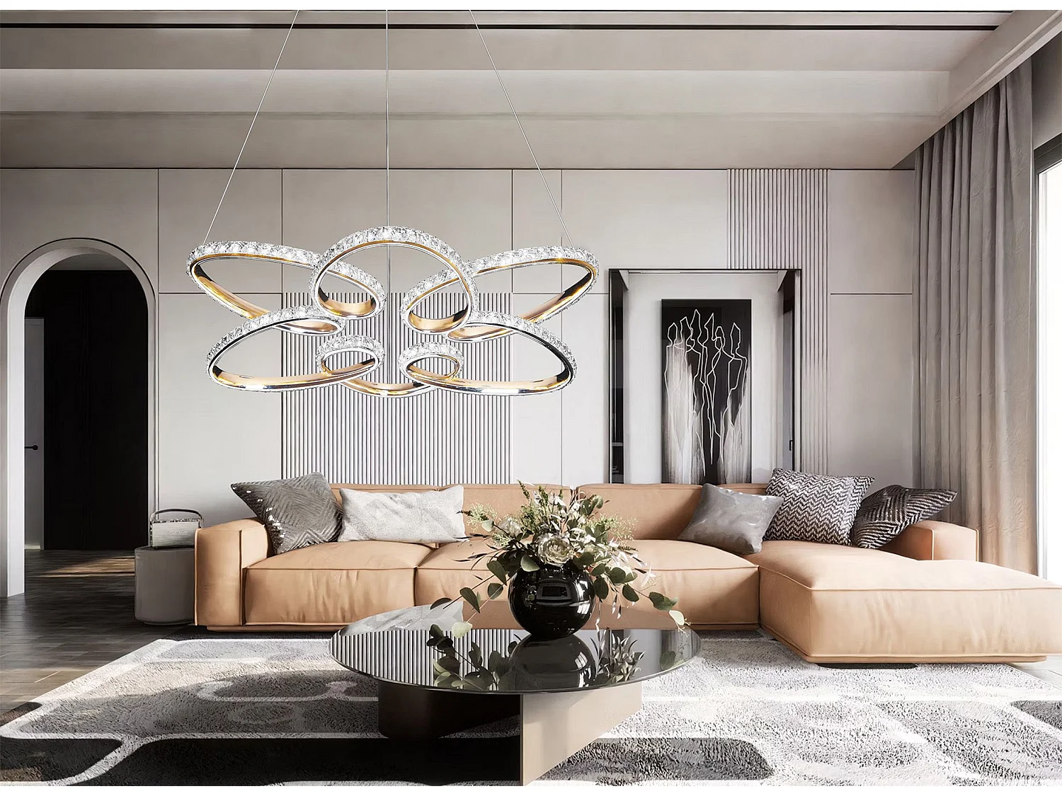 Lampe Suspendue Led Toolight G001-Cp Gold