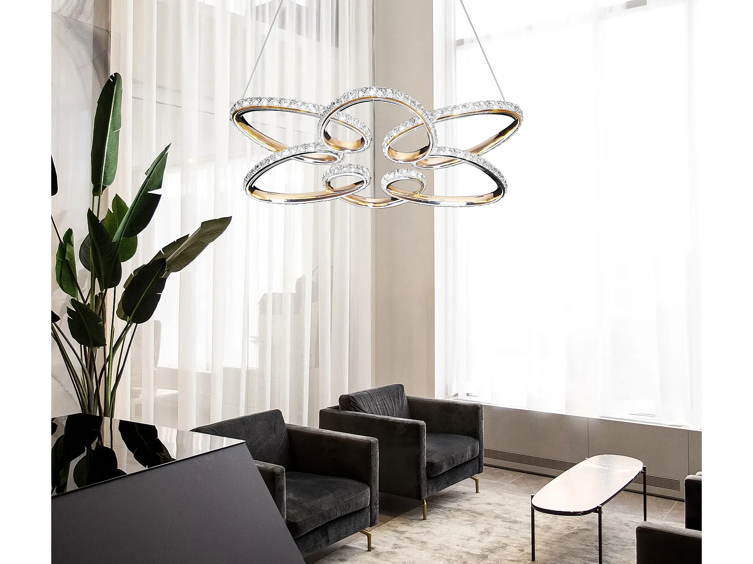 Lampe Suspendue Led Toolight G001-Cp Gold