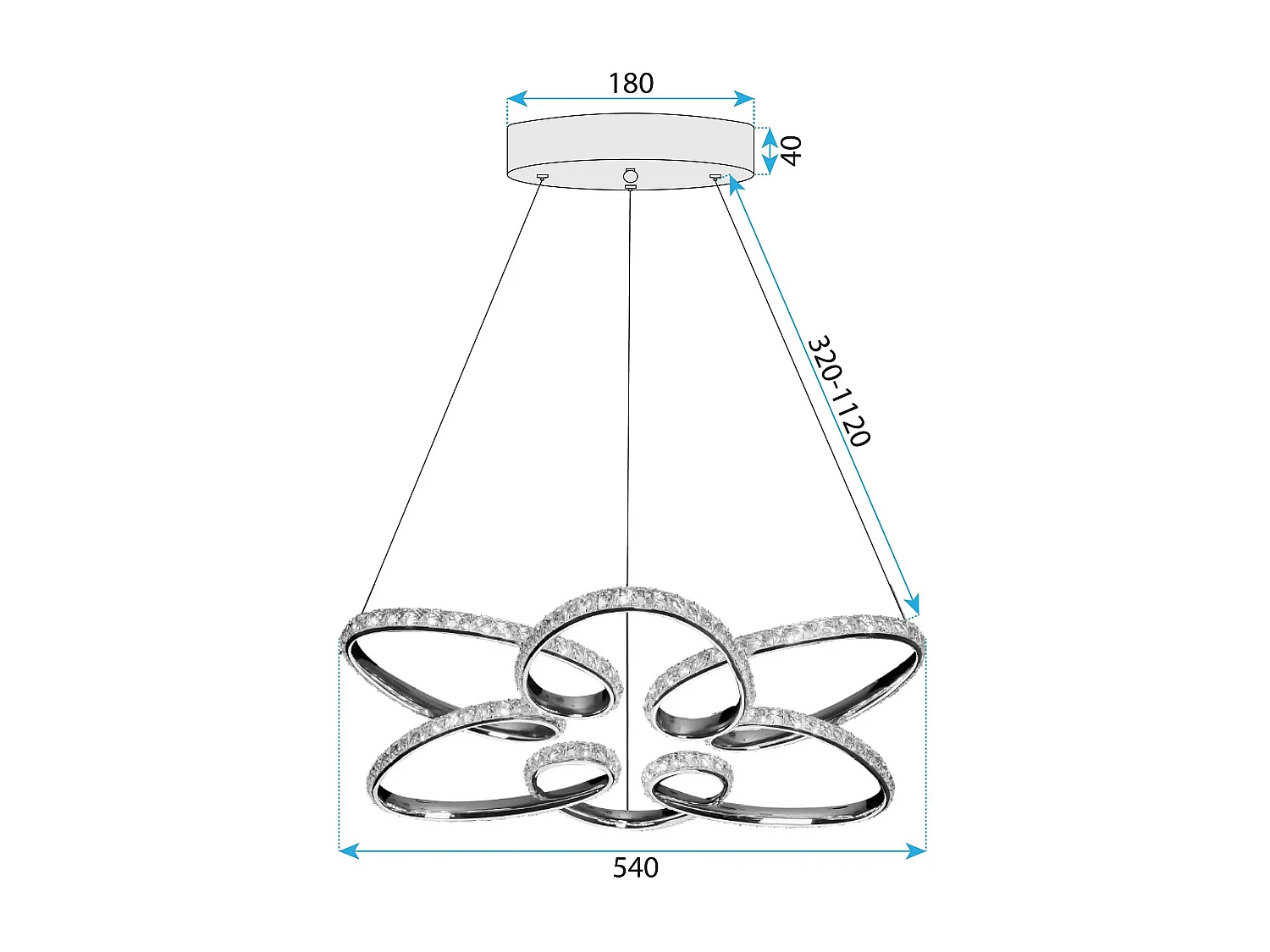 Lampe Suspendue Led Toolight G001-Cp Gold