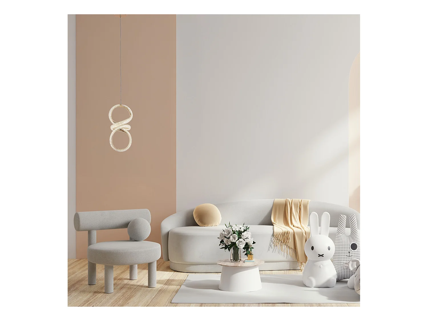 Lampe Suspendue Led Toolight G070-Cp Gold